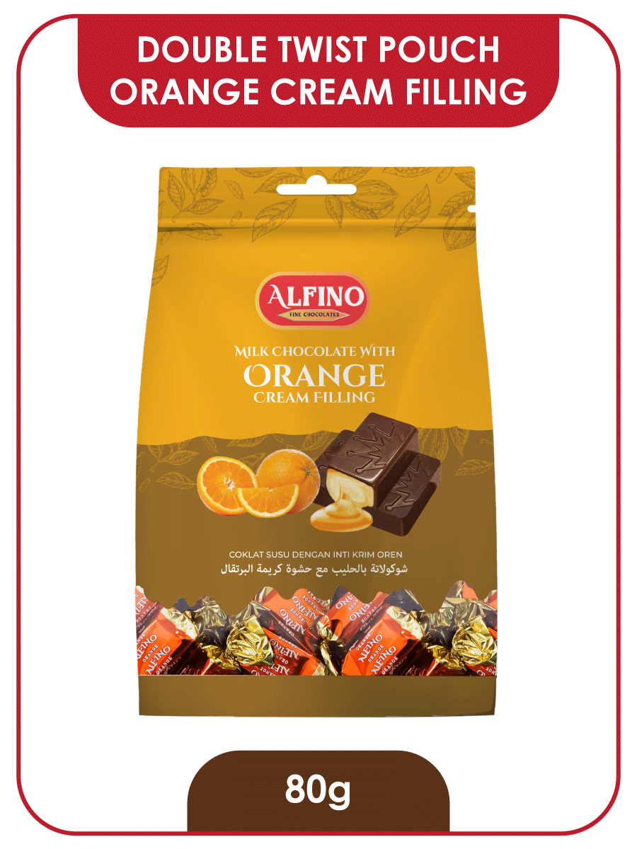 Orange-Double-Twist-Pouch