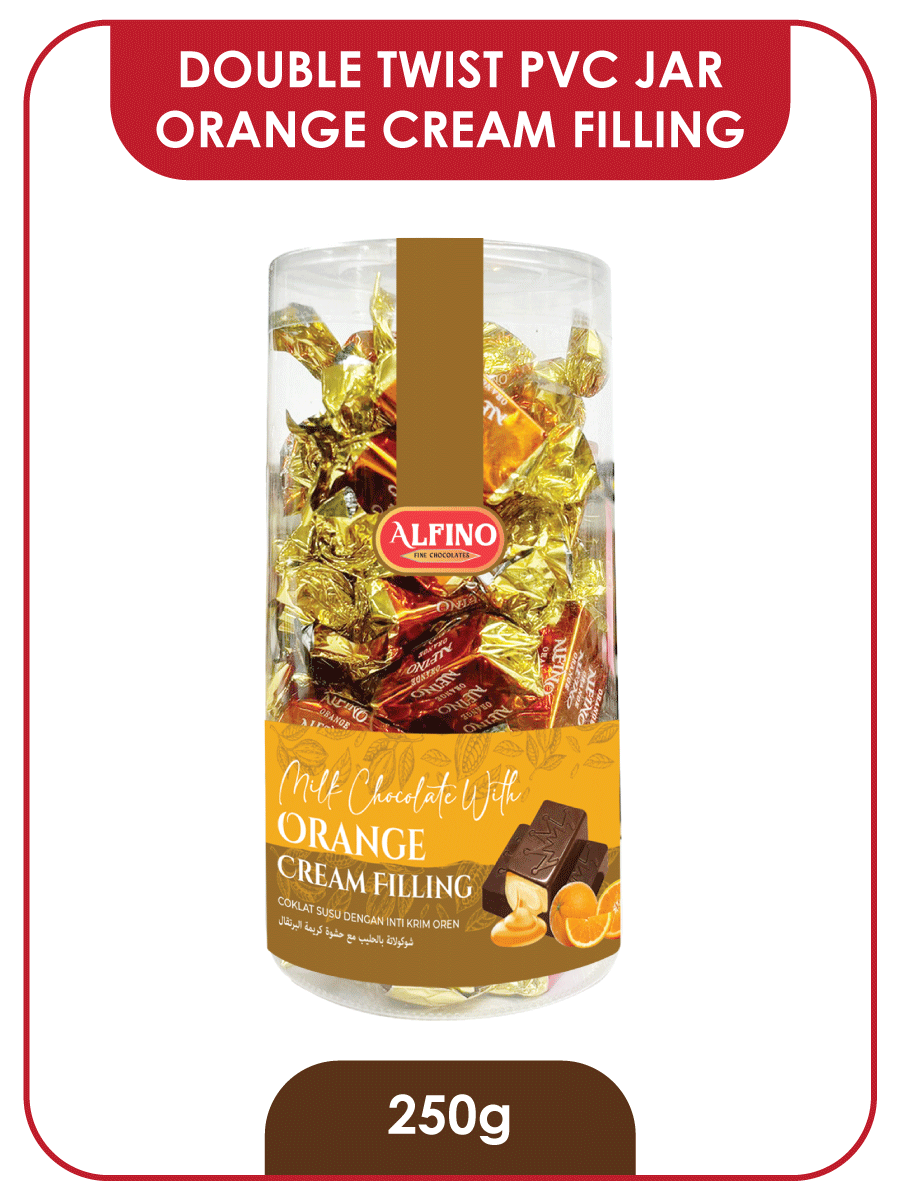 Orange-Double-Twist-Pvc-Jar